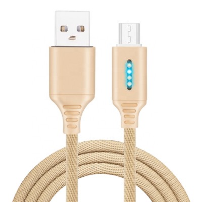 Fast Charging Aluminum Alloy Type-C 8-Pin Mini Charger Type C Data Nylon Braided Smart Automatic power-off USB Cable